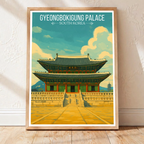 Gyeongbokgung Palace - South Korea - Travel Poster Print Modern Style Wall Art - Art Print - Travel Art Poster