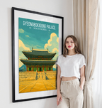 Gyeongbokgung Palace - South Korea - Travel Poster Print Modern Style Wall Art - Art Print - Travel Art Poster