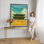 Gyeongbokgung Palace - South Korea - Travel Poster Print Modern Style Wall Art - Art Print - Travel Art Poster