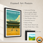 Gyeongbokgung Palace - South Korea - Travel Poster Print Modern Style Wall Art - Art Print - Travel Art Poster