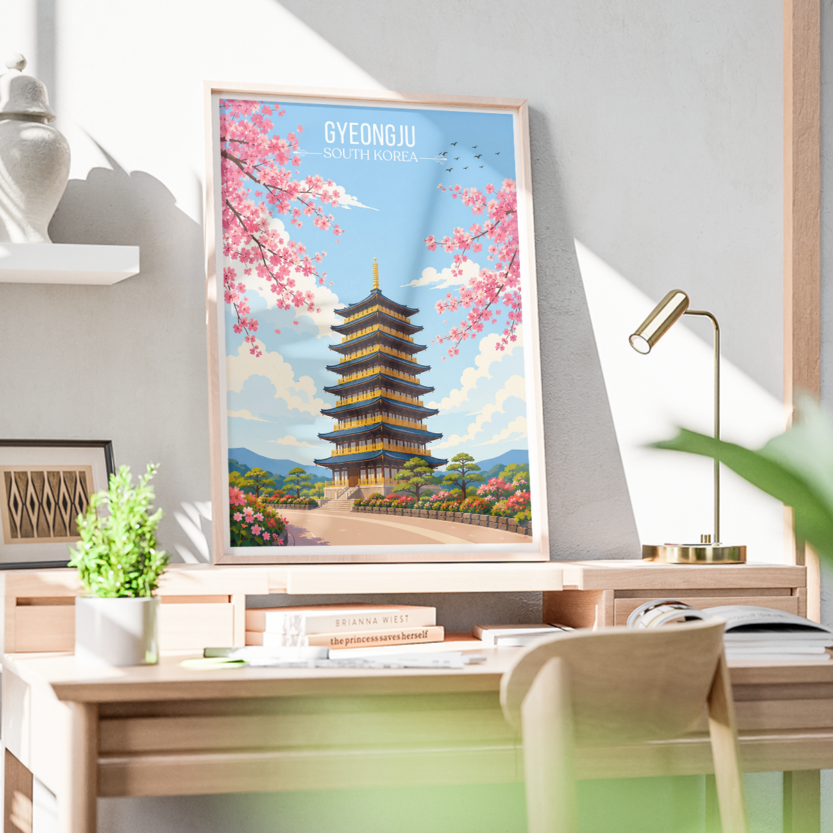 Gyeongju - South Korea - Travel Poster Print Modern Style Wall Art - Art Print - Travel Art Poster