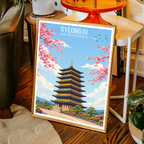 Gyeongju - South Korea - Travel Poster Print Modern Style Wall Art - Art Print - Travel Art Poster