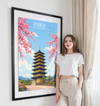 Gyeongju - South Korea - Travel Poster Print Modern Style Wall Art - Art Print - Travel Art Poster