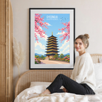 Gyeongju - South Korea - Travel Poster Print Modern Style Wall Art - Art Print - Travel Art Poster