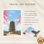 Gyeongju - South Korea - Travel Poster Print Modern Style Wall Art - Art Print - Travel Art Poster