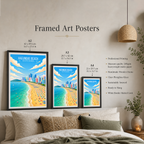 Haeundae Beach - South Korea - Travel Poster Print Modern Style Wall Art - Art Print - Travel Art Poster