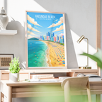 Haeundae Beach - South Korea - Travel Poster Print Modern Style Wall Art - Art Print - Travel Art Poster