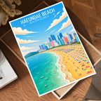 Haeundae Beach - South Korea - Travel Poster Print Modern Style Wall Art - Art Print - Travel Art Poster