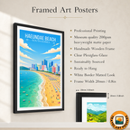 Haeundae Beach - South Korea - Travel Poster Print Modern Style Wall Art - Art Print - Travel Art Poster