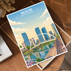 Incheon - South Korea - Travel Poster Print Modern Style Wall Art - Art Print - Travel Art Poster