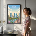 Incheon - South Korea - Travel Poster Print Modern Style Wall Art - Art Print - Travel Art Poster