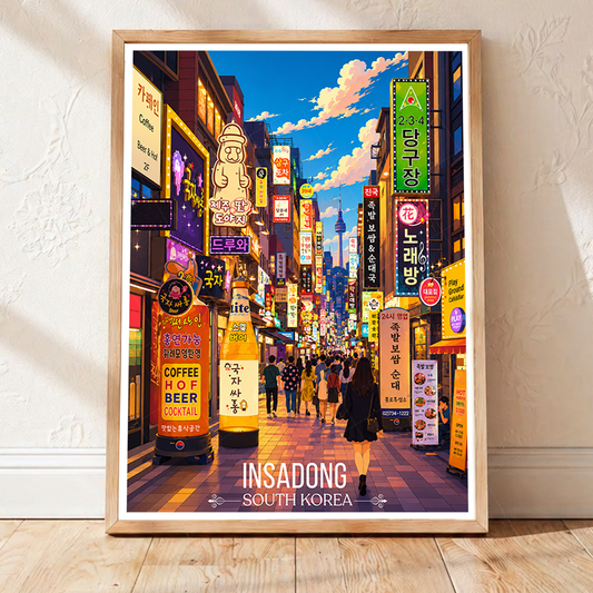 Incheon - South Korea - Travel Poster Print Modern Style Wall Art - Art Print - Travel Art Poster