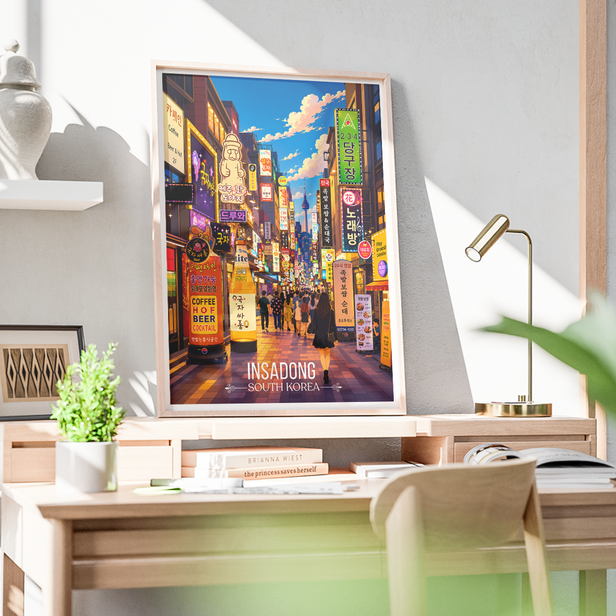 Incheon - South Korea - Travel Poster Print Modern Style Wall Art - Art Print - Travel Art Poster