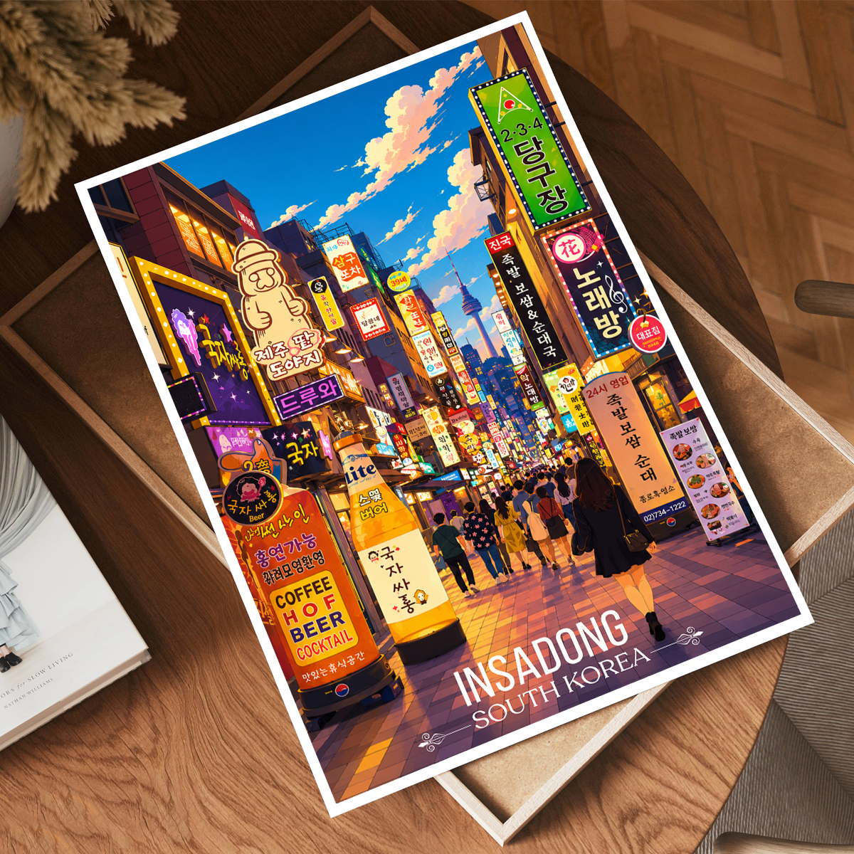 Incheon - South Korea - Travel Poster Print Modern Style Wall Art - Art Print - Travel Art Poster