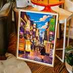 Incheon - South Korea - Travel Poster Print Modern Style Wall Art - Art Print - Travel Art Poster
