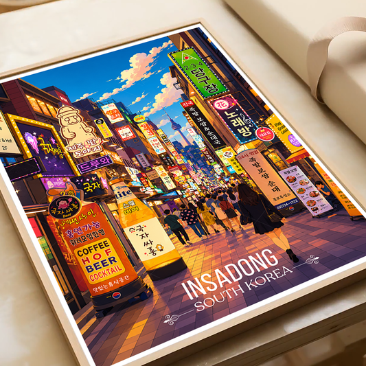 Incheon - South Korea - Travel Poster Print Modern Style Wall Art - Art Print - Travel Art Poster