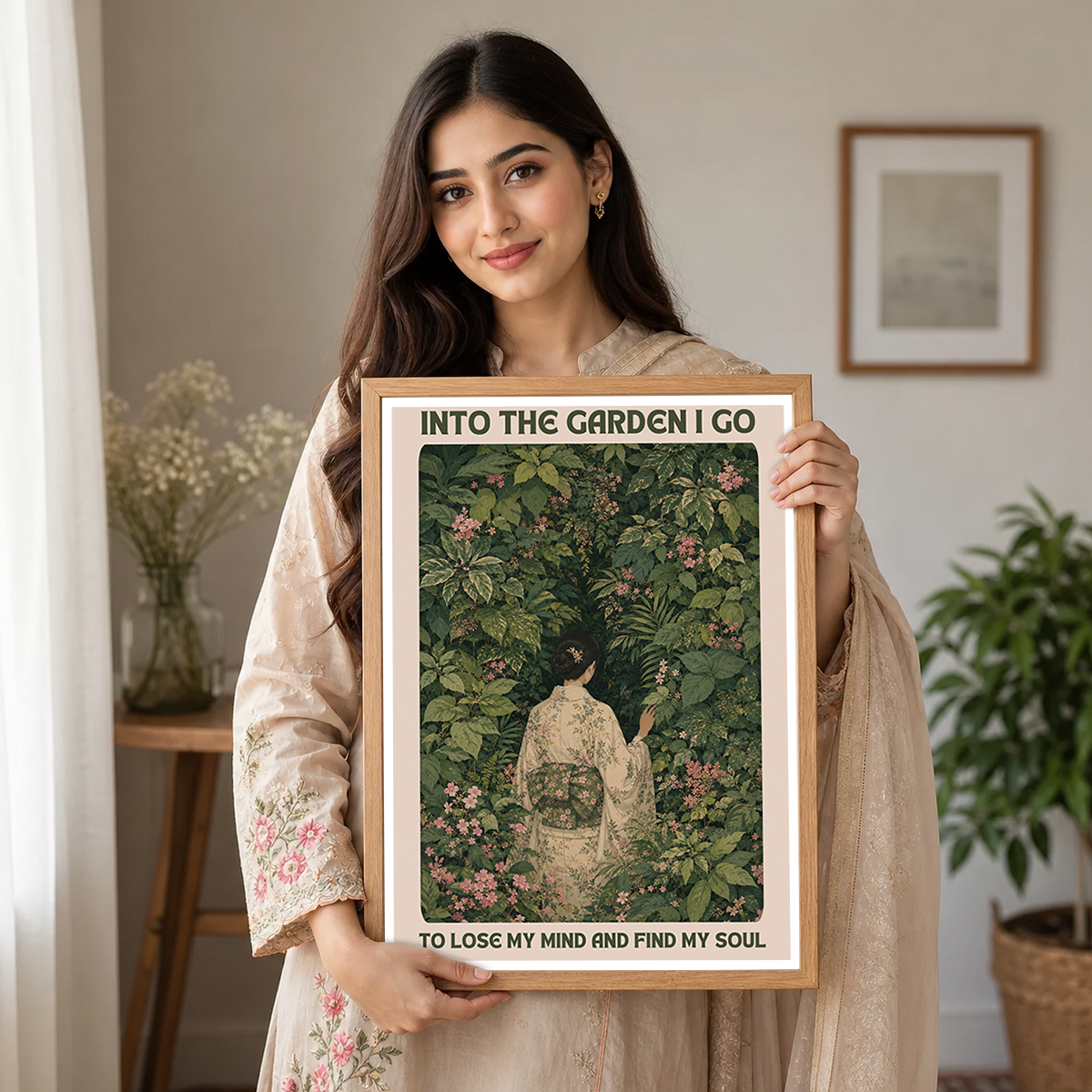 Into The Garden I Go - South Korea - Travel Poster Print Modern Style Wall Art - Art Print - Travel Art Poster