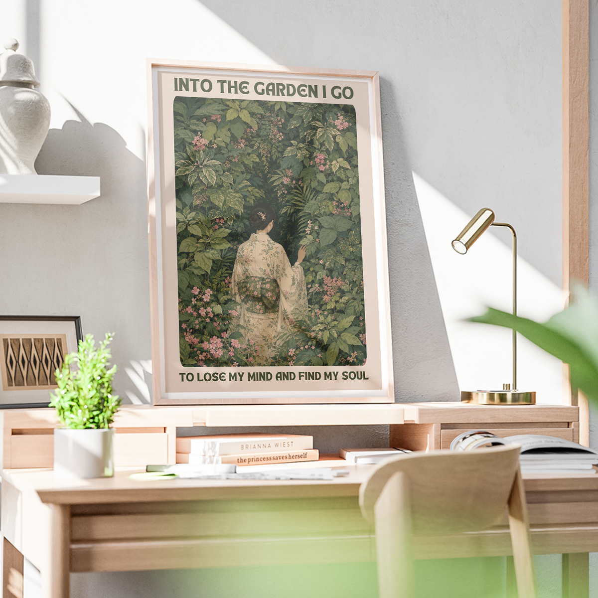 Into The Garden I Go - South Korea - Travel Poster Print Modern Style Wall Art - Art Print - Travel Art Poster