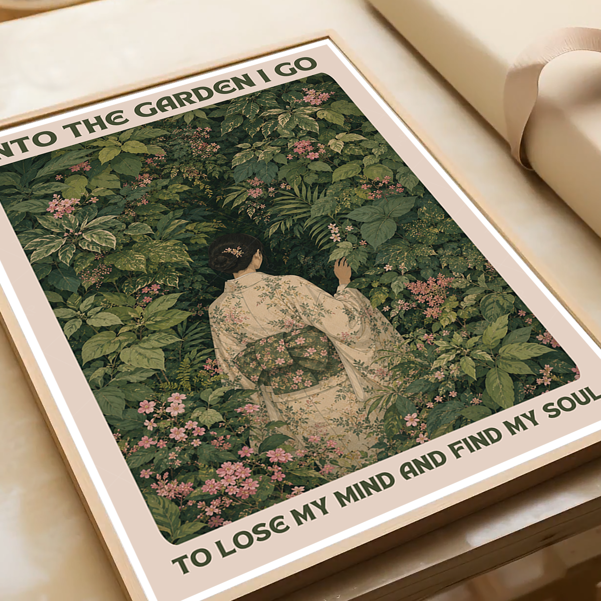 Into The Garden I Go - South Korea - Travel Poster Print Modern Style Wall Art - Art Print - Travel Art Poster