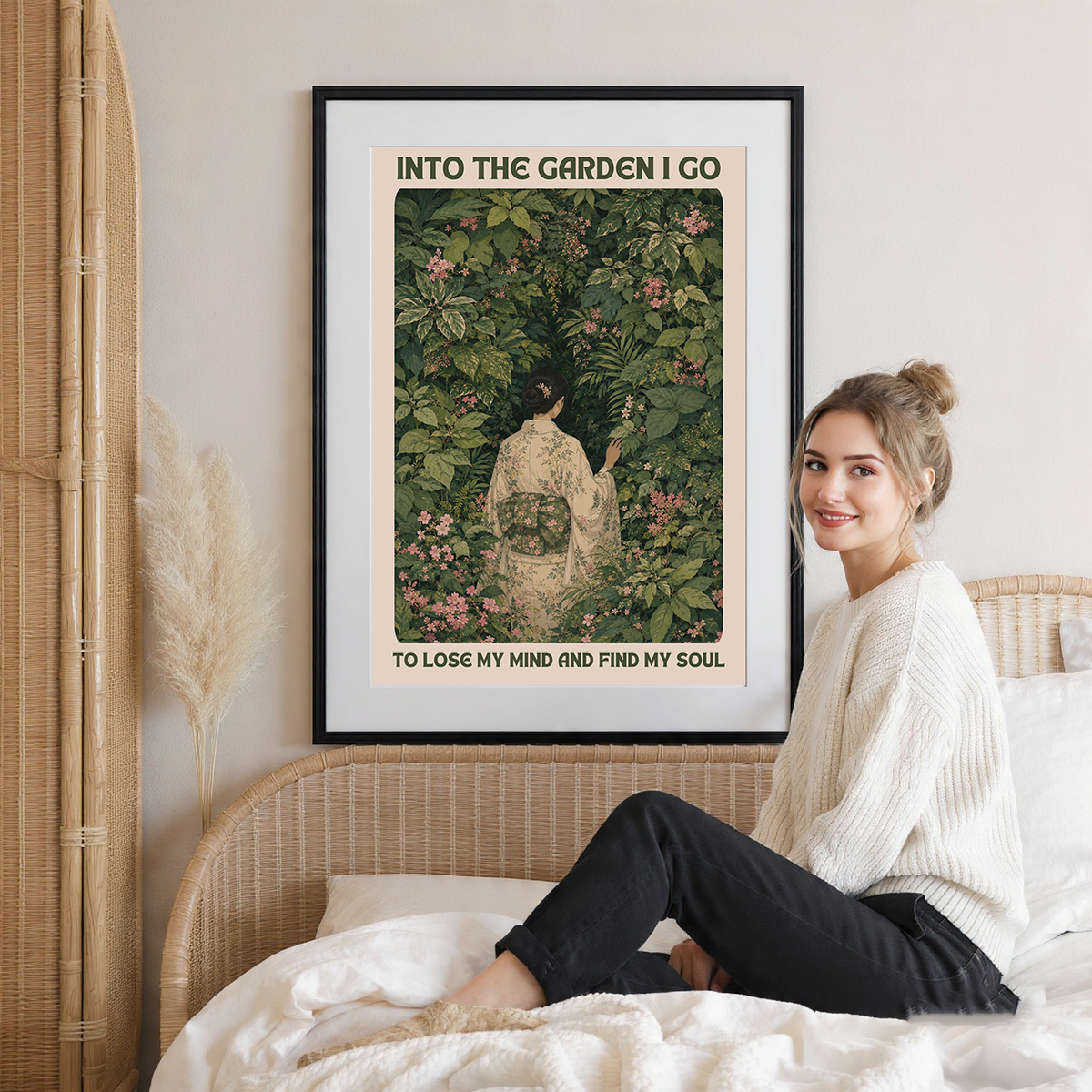 Into The Garden I Go - South Korea - Travel Poster Print Modern Style Wall Art - Art Print - Travel Art Poster