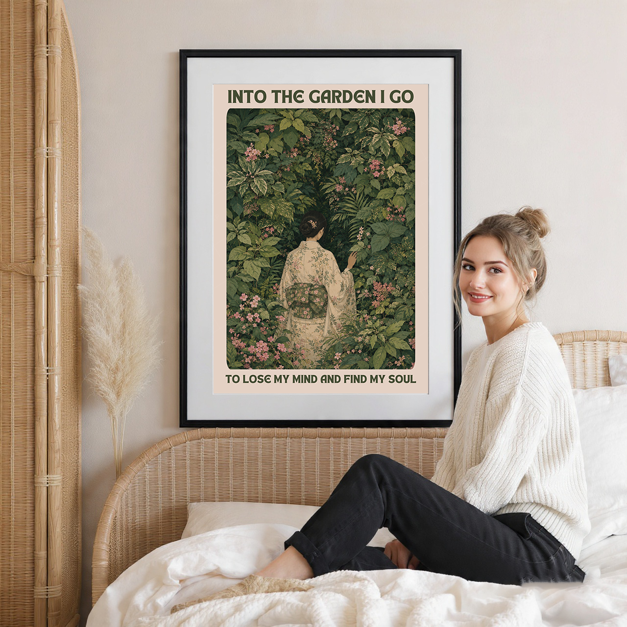 Into The Garden I Go - South Korea - Travel Poster Print Modern Style Wall Art - Art Print - Travel Art Poster