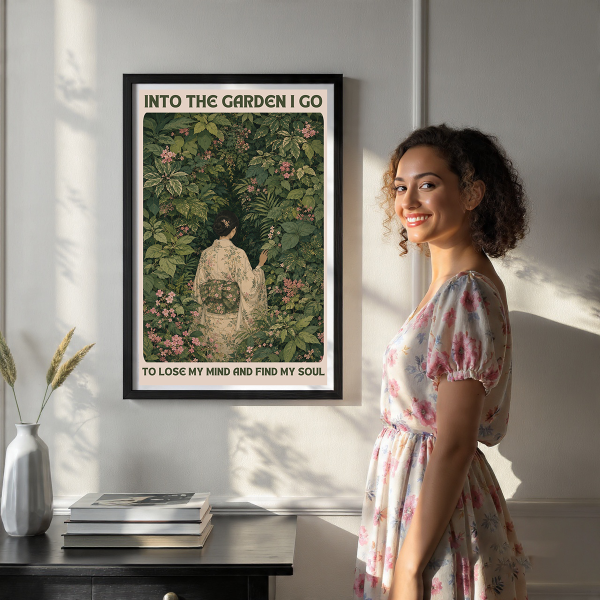 Into The Garden I Go - South Korea - Travel Poster Print Modern Style Wall Art - Art Print - Travel Art Poster