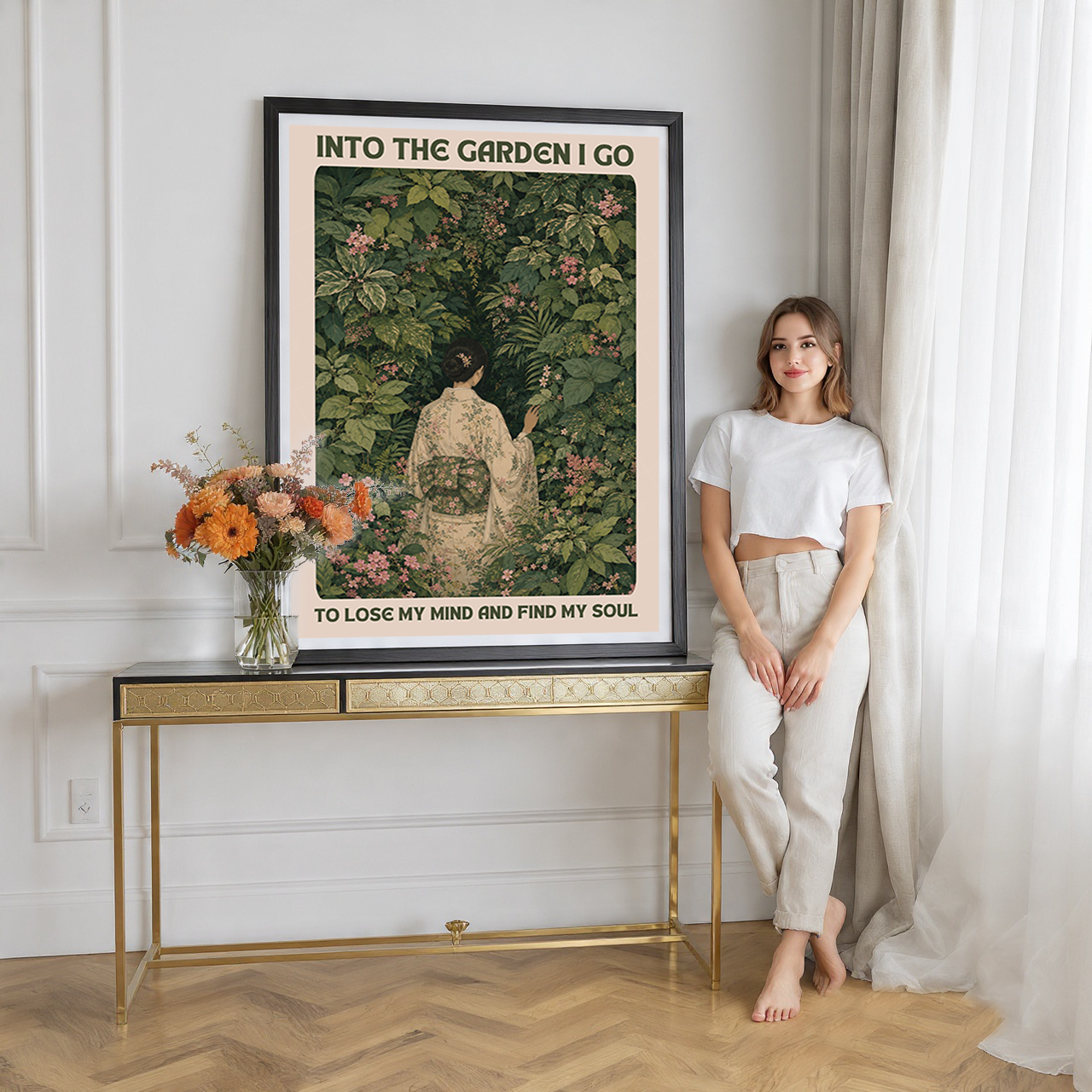 Into The Garden I Go - South Korea - Travel Poster Print Modern Style Wall Art - Art Print - Travel Art Poster