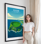 Jeju Island - South Korea - Travel Poster Print Modern Style Wall Art - Art Print - Travel Art Poster