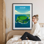 Jeju Island - South Korea - Travel Poster Print Modern Style Wall Art - Art Print - Travel Art Poster