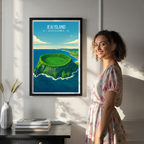 Jeju Island - South Korea - Travel Poster Print Modern Style Wall Art - Art Print - Travel Art Poster