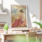 Korean Folk Woman Water Painting - South Korea - Travel Poster Print Modern Style Wall Art