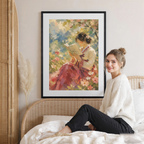 Korean Folk Woman Water Painting - South Korea - Travel Poster Print Modern Style Wall Art