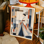 Korean Hanbok Abstract Art - South Korea - Travel Poster Print Modern Style Wall Art