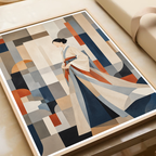 Korean Hanbok Abstract Art - South Korea - Travel Poster Print Modern Style Wall Art