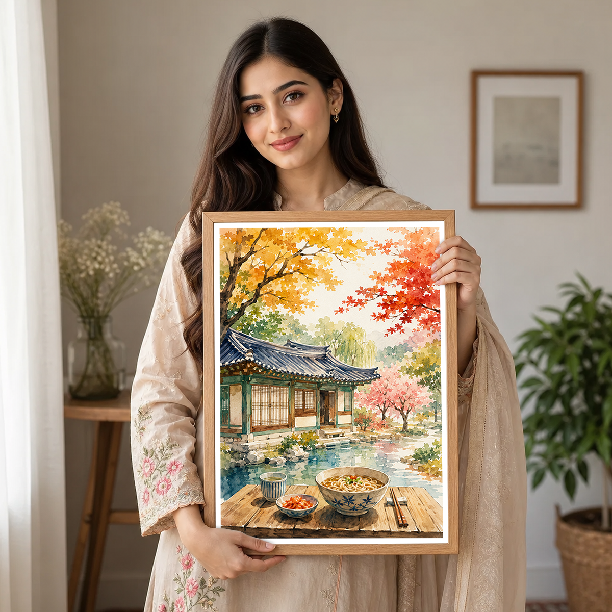 Korean Kitchen - South Korea - Travel Poster Print Modern Style Wall Art