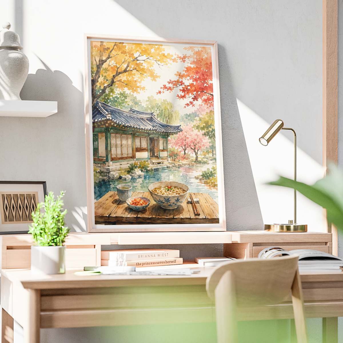 Korean Kitchen - South Korea - Travel Poster Print Modern Style Wall Art