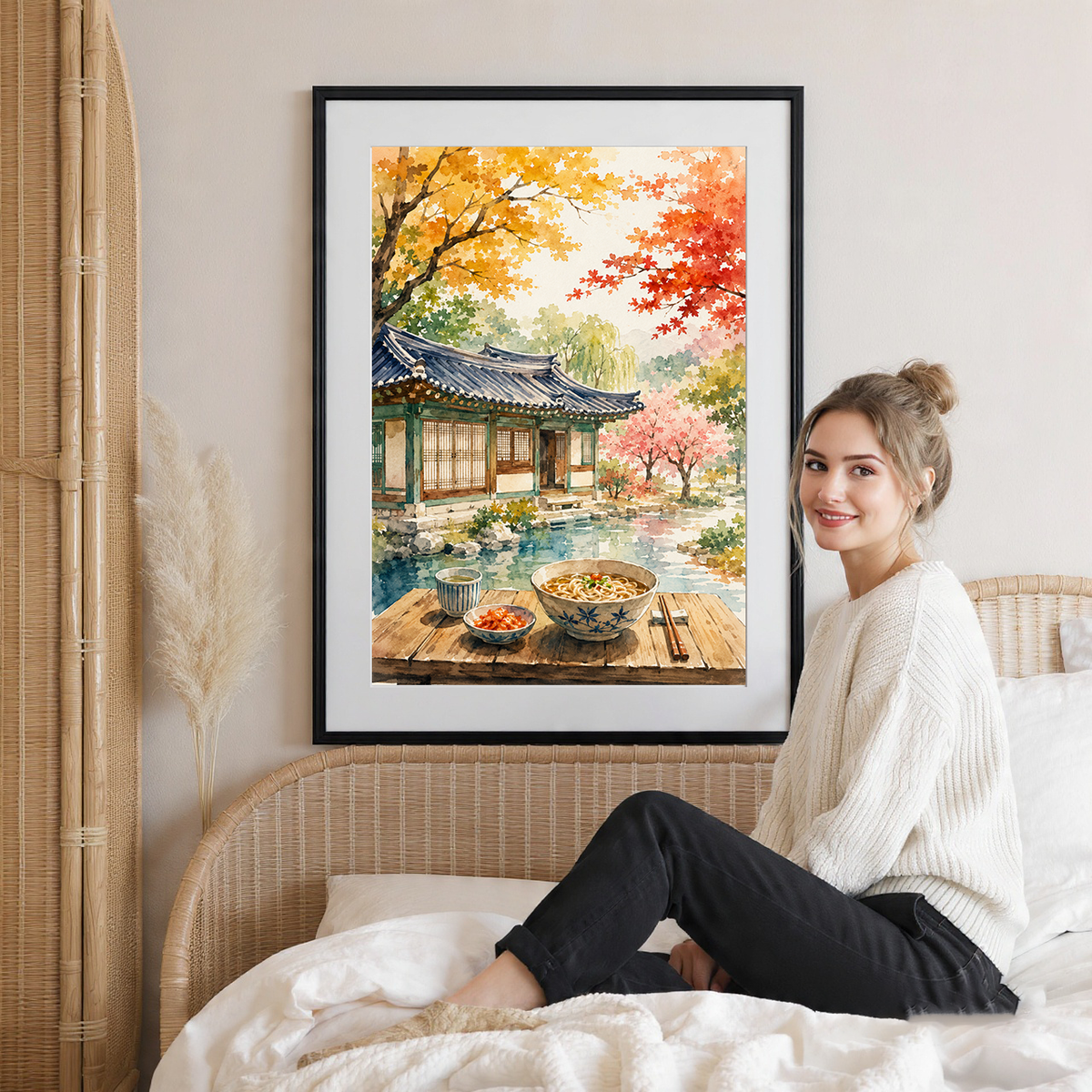 Korean Kitchen - South Korea - Travel Poster Print Modern Style Wall Art