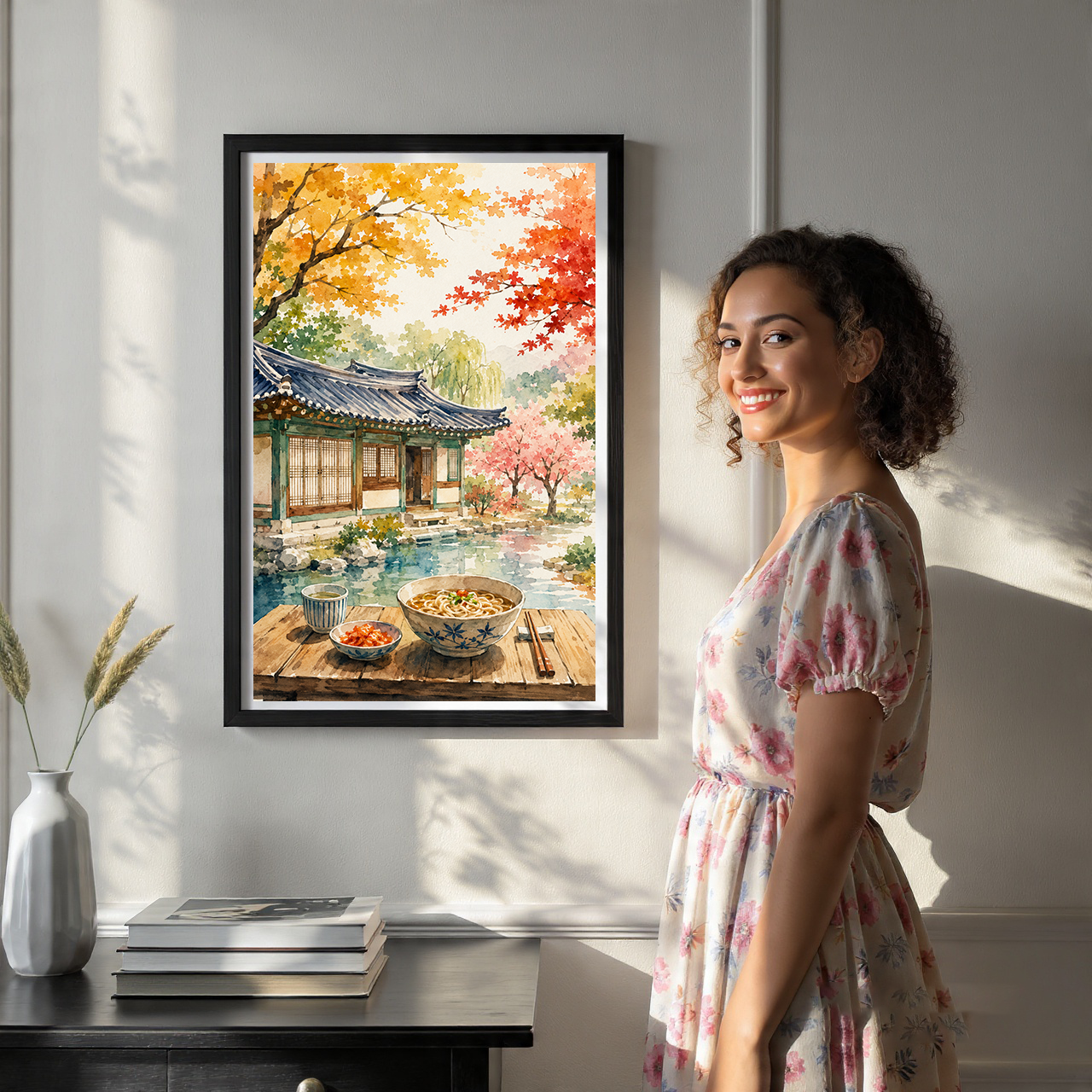 Korean Kitchen - South Korea - Travel Poster Print Modern Style Wall Art