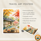 Korean Kitchen - South Korea - Travel Poster Print Modern Style Wall Art