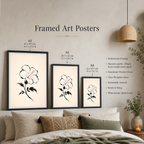Hanok Mugunghwa Flower - South Korea - Travel Poster Print Modern Style Wall Art