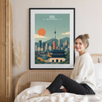 Seol - South Korea - Travel Poster Print Modern Style Wall Art