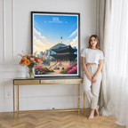 Seol - South Korea - Travel Poster Print Modern Style Wall Art