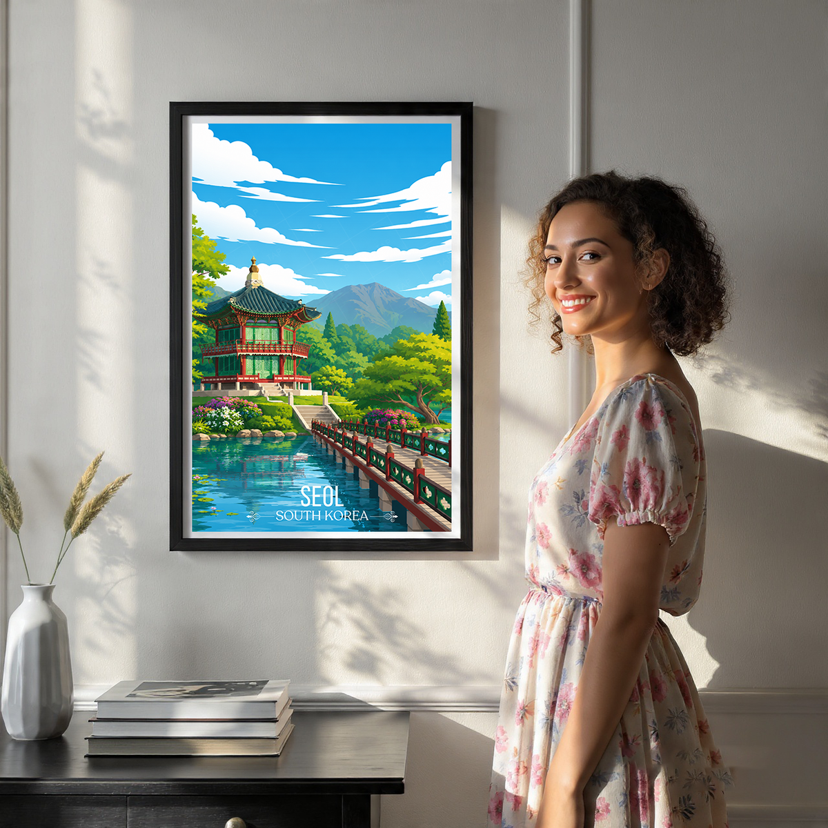 Seol - South Korea - Travel Poster Print Modern Style Wall Art