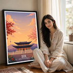 Seol - South Korea - Travel Poster Print Modern Style Wall Art