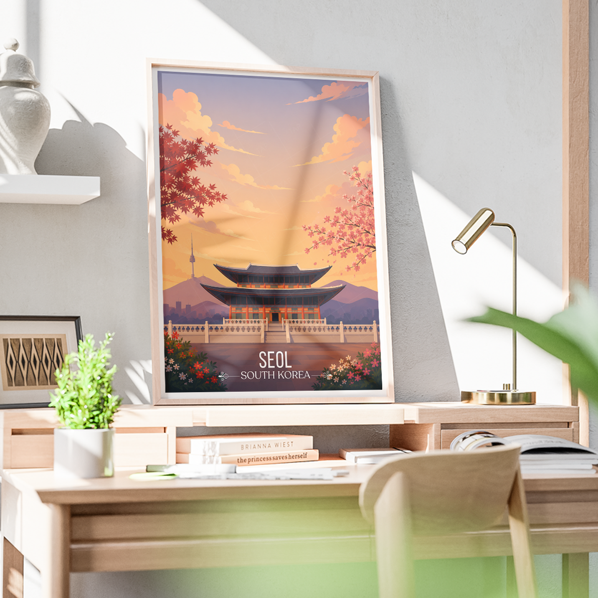 Seol - South Korea - Travel Poster Print Modern Style Wall Art