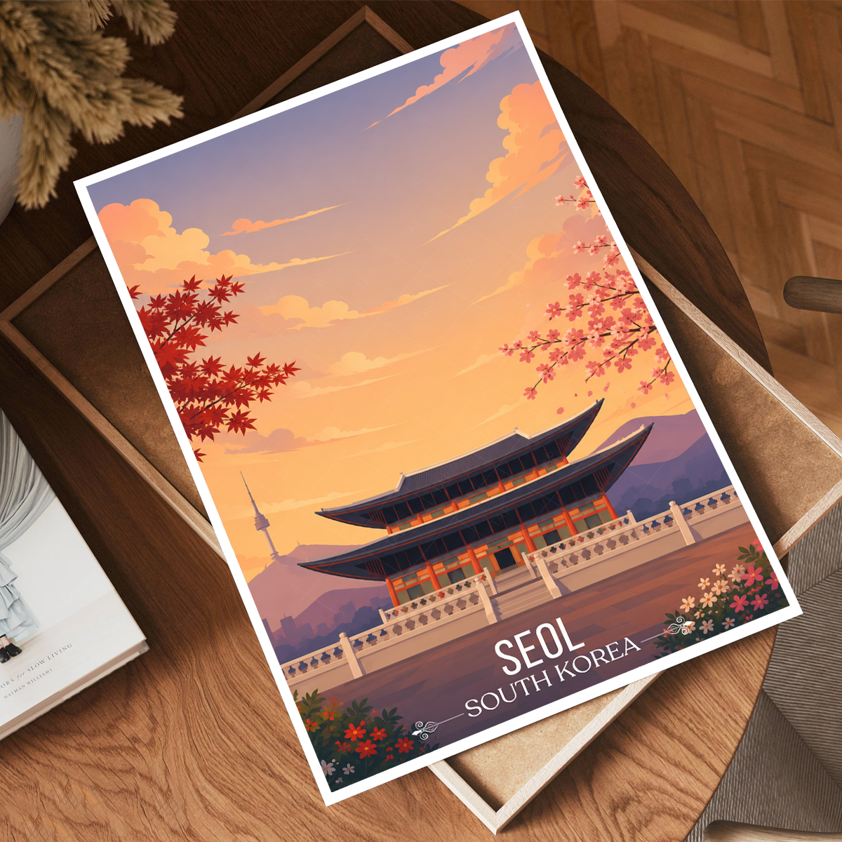 Seol - South Korea - Travel Poster Print Modern Style Wall Art