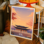Seol - South Korea - Travel Poster Print Modern Style Wall Art