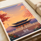 Seol - South Korea - Travel Poster Print Modern Style Wall Art