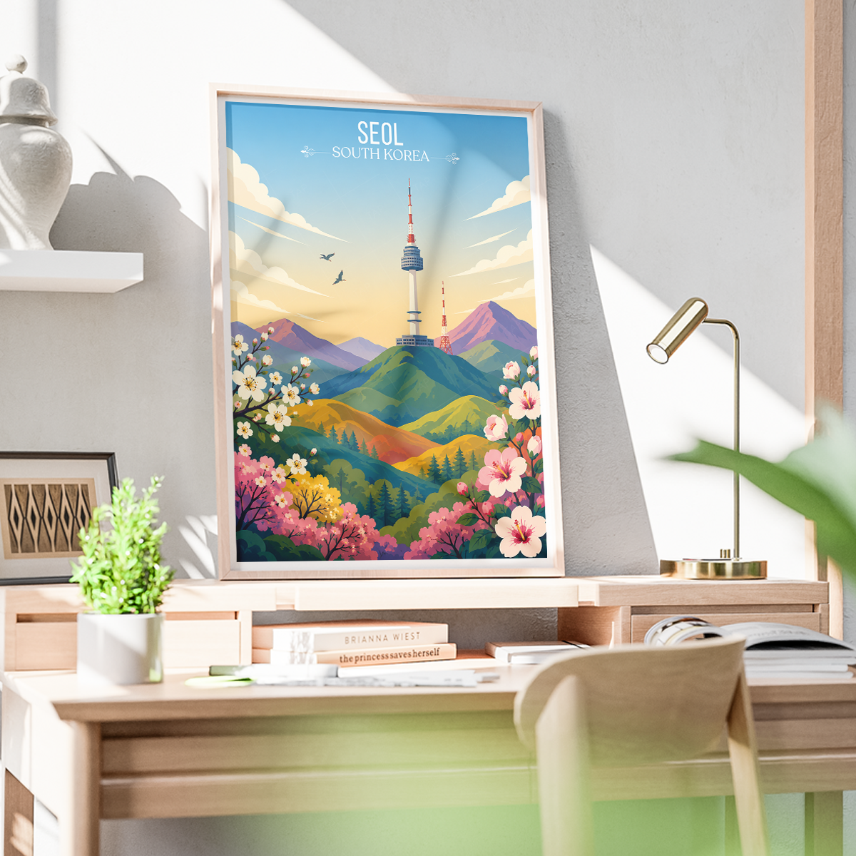 Seol - South Korea - Travel Poster Print Modern Style Wall Art