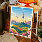 Seol - South Korea - Travel Poster Print Modern Style Wall Art